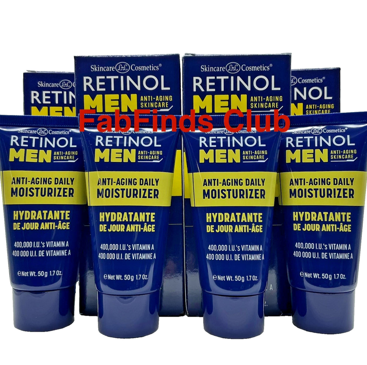 Men's Anti-Aging Retinol Daily Moisturizer Set 4 x 1.7oz - Skin Firming & Smoothing
