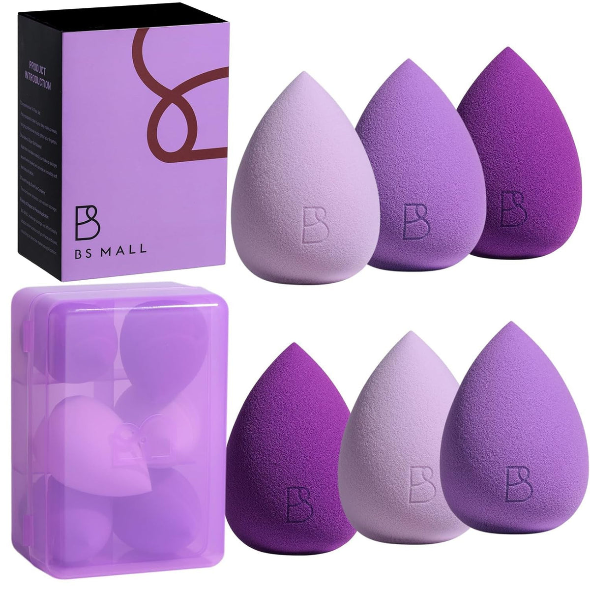 Makeup Sponge Set 6 Pcs for Foundation Powder and Blush Application
