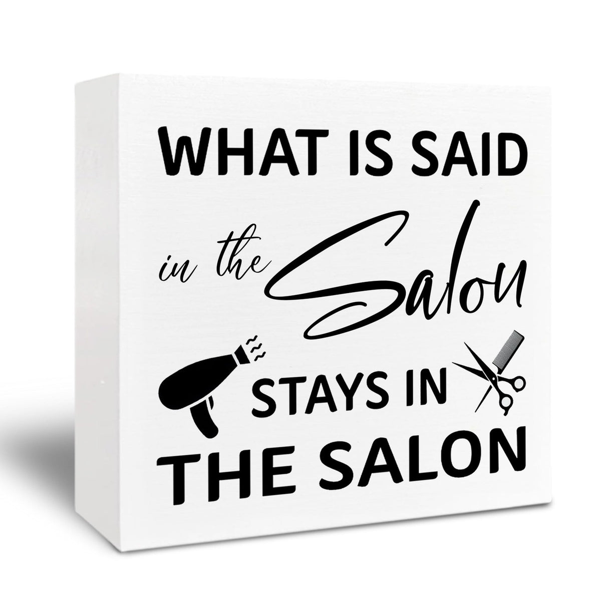 Nail Salon Wooden Sign – 5x5 Inch Square Office & Home Decor