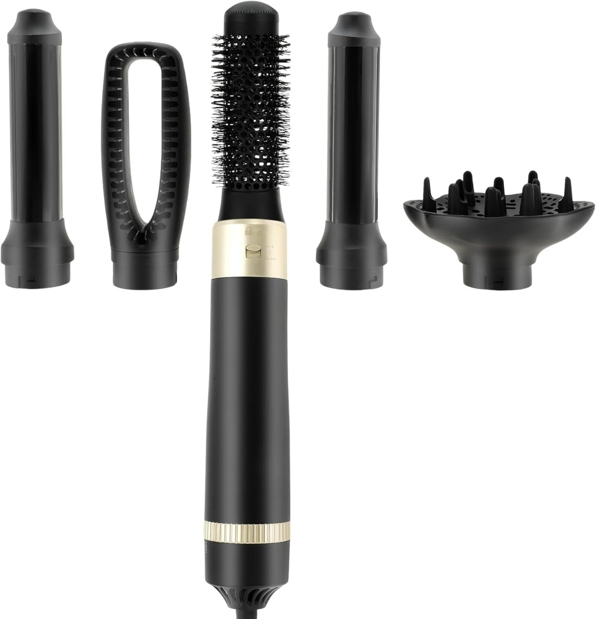 5-in-1 Hair Styler Hot Air Brush Dryer Curling Iron Volumizer