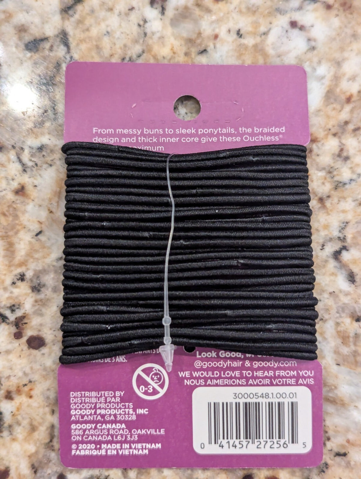Goody Ouchless Elastic Hair Tie Black 29 count