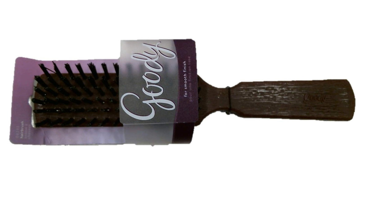 Stylish Woodgrain Hair Brush with Firm Nylon Bristles for Frizz Control