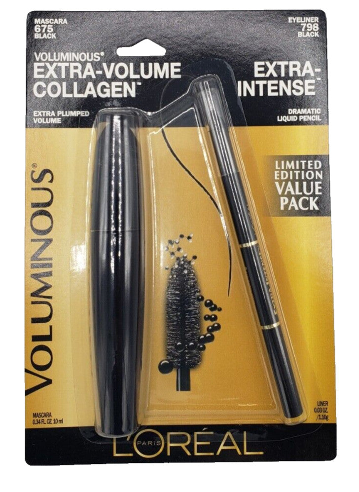L'Oréal Paris Voluminous Mascara & Eyeliner Set - Black