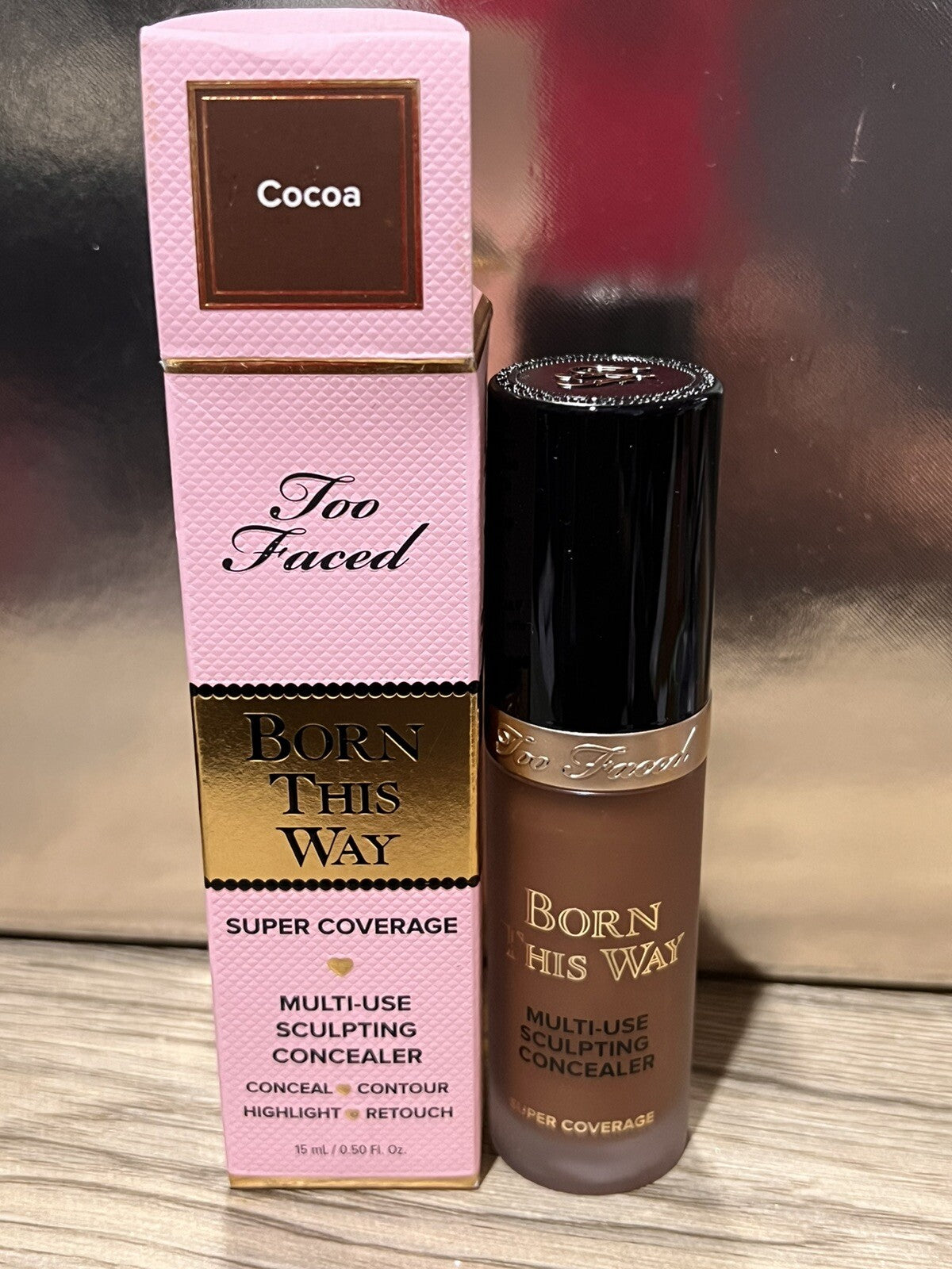 Too Faced Born This Way Super Coverage Concealer Cocoa 0.5oz Makeup