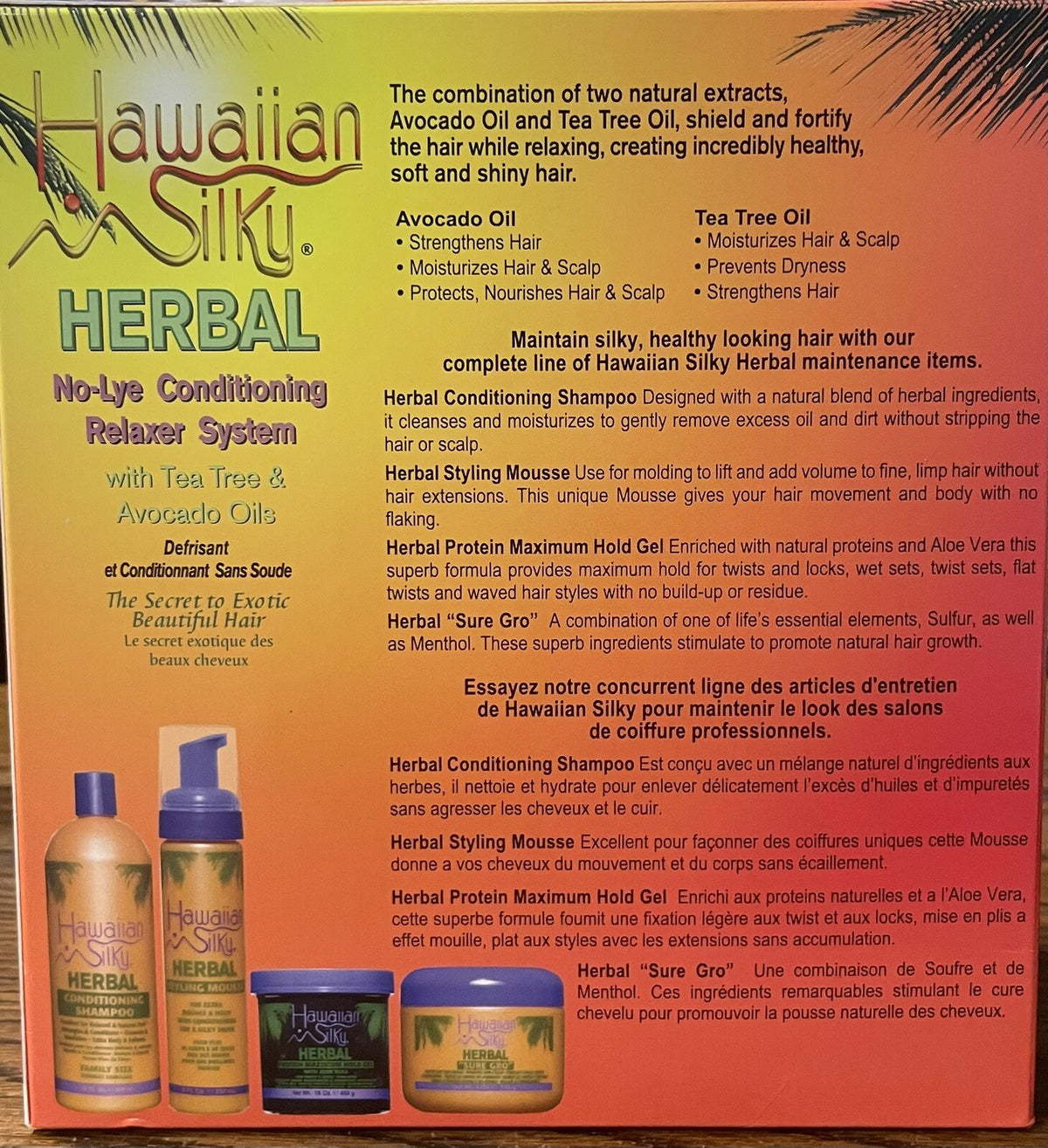 Herbal No-Lye Relaxer Kit - Hair Permanent Treatment (2 Pack)