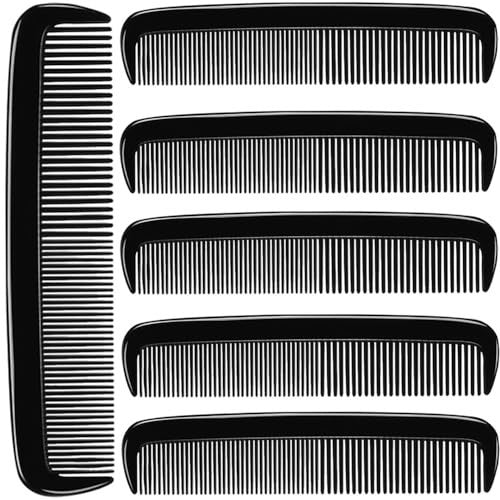 Pocket Hair Comb for Men Beard & Mustache Styling - 5 Inch Black CombSet