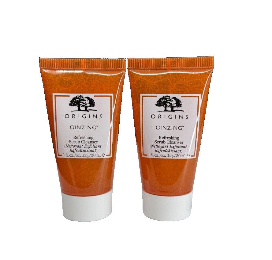 Origins Ginzing Refreshing Scrub Cleanser, 1 oz – Pack of 2