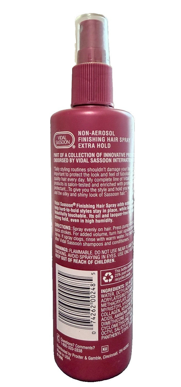 Vintage 1996 Vidal Sassoon Extra Hold Non-Aerosol Hair Spray New Old Stock
