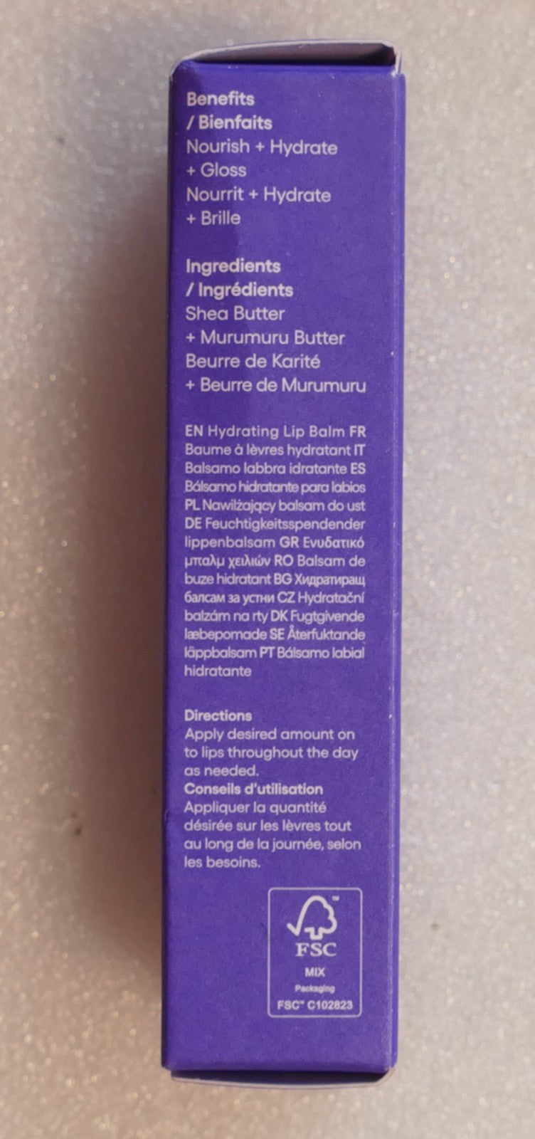 Lip Glowy Balm - Blueberry Lightweight Glossy Lip Tint with Shea Butter