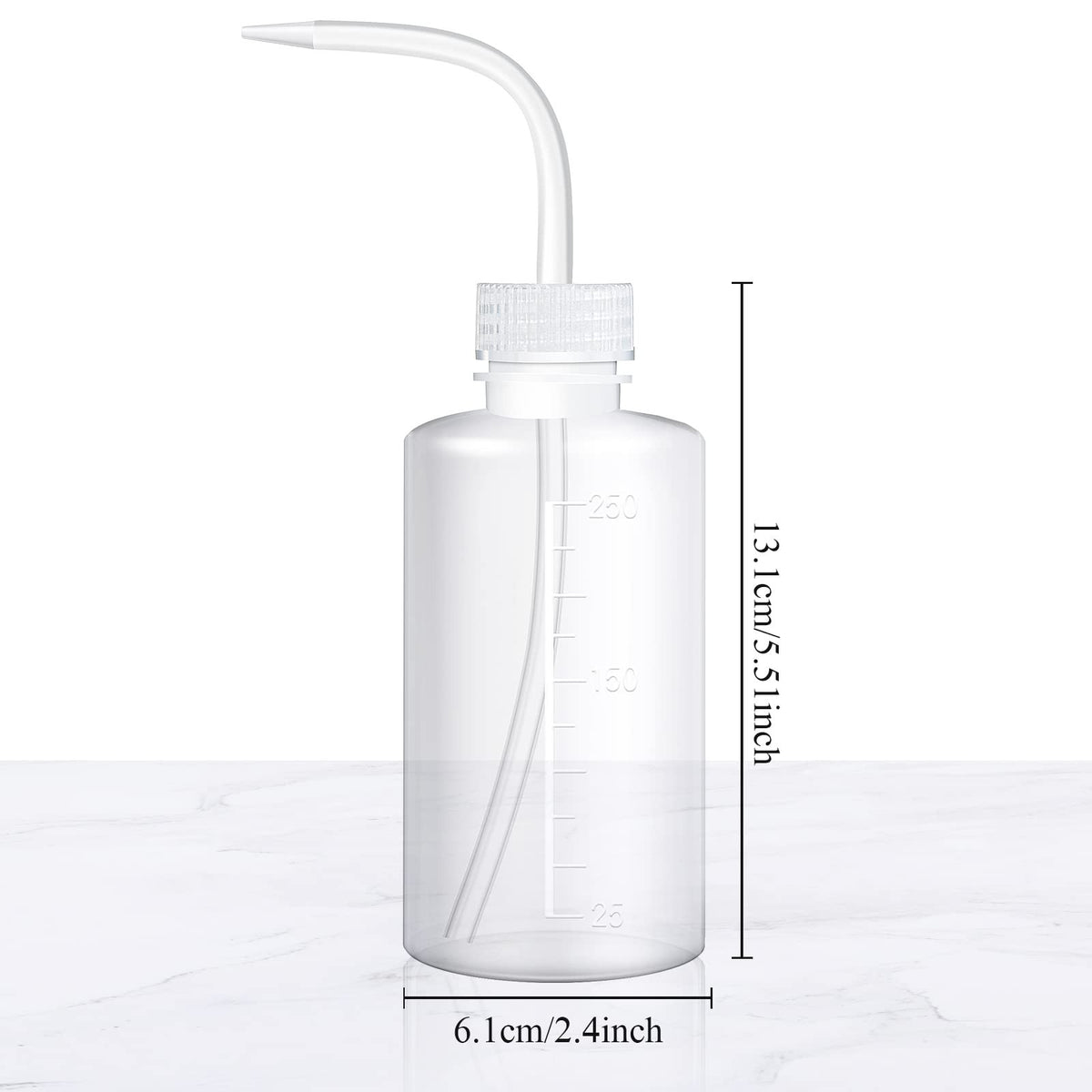 12 Pack 250ml Plastic Wash Bottles for Watering, Cleaning & Lab Use