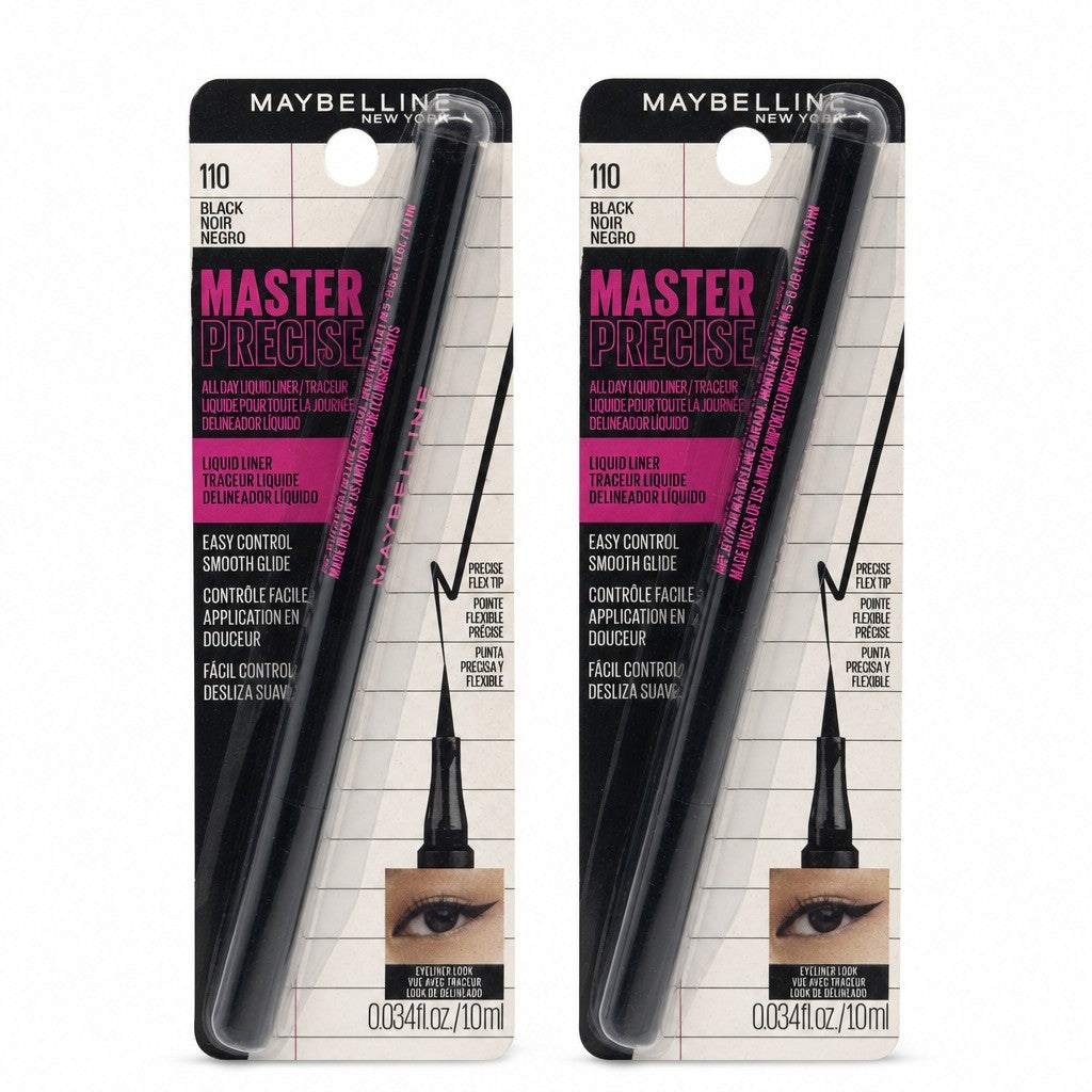 Maybelline Eyestudio Waterproof Liquid Eyeliner Black 2 Pack