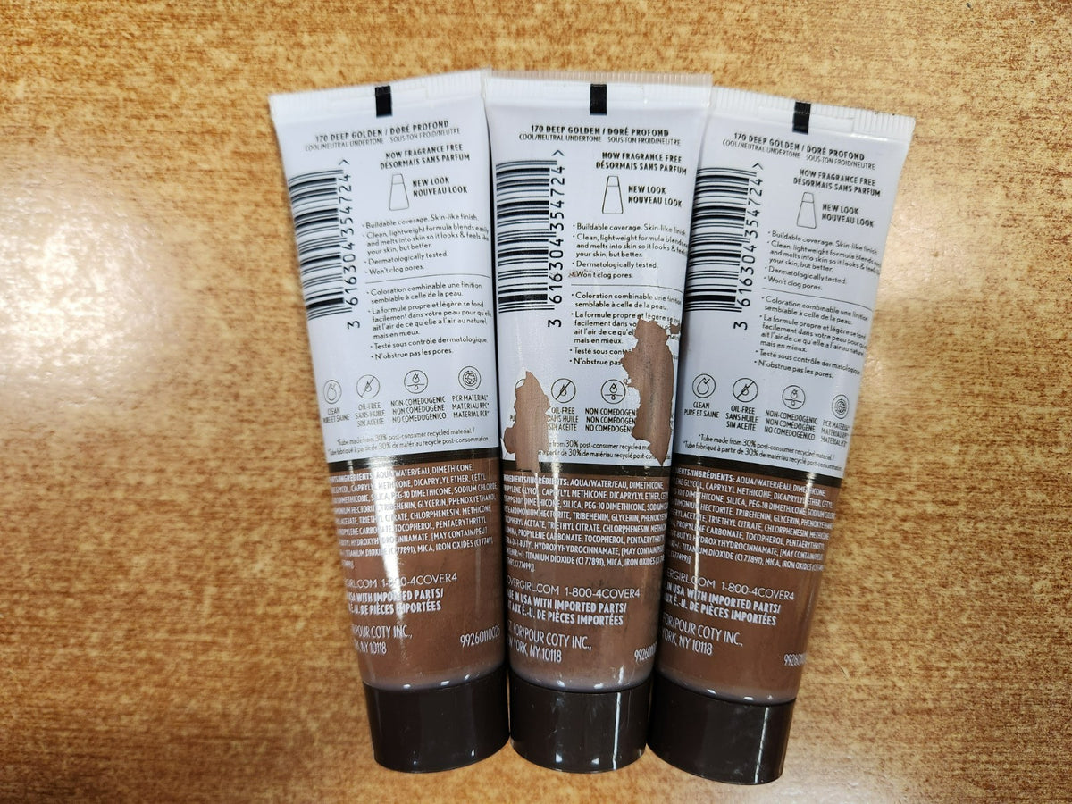 3 Pack Invisible Foundation Deep Golden - All Day Hydrating Face Makeup