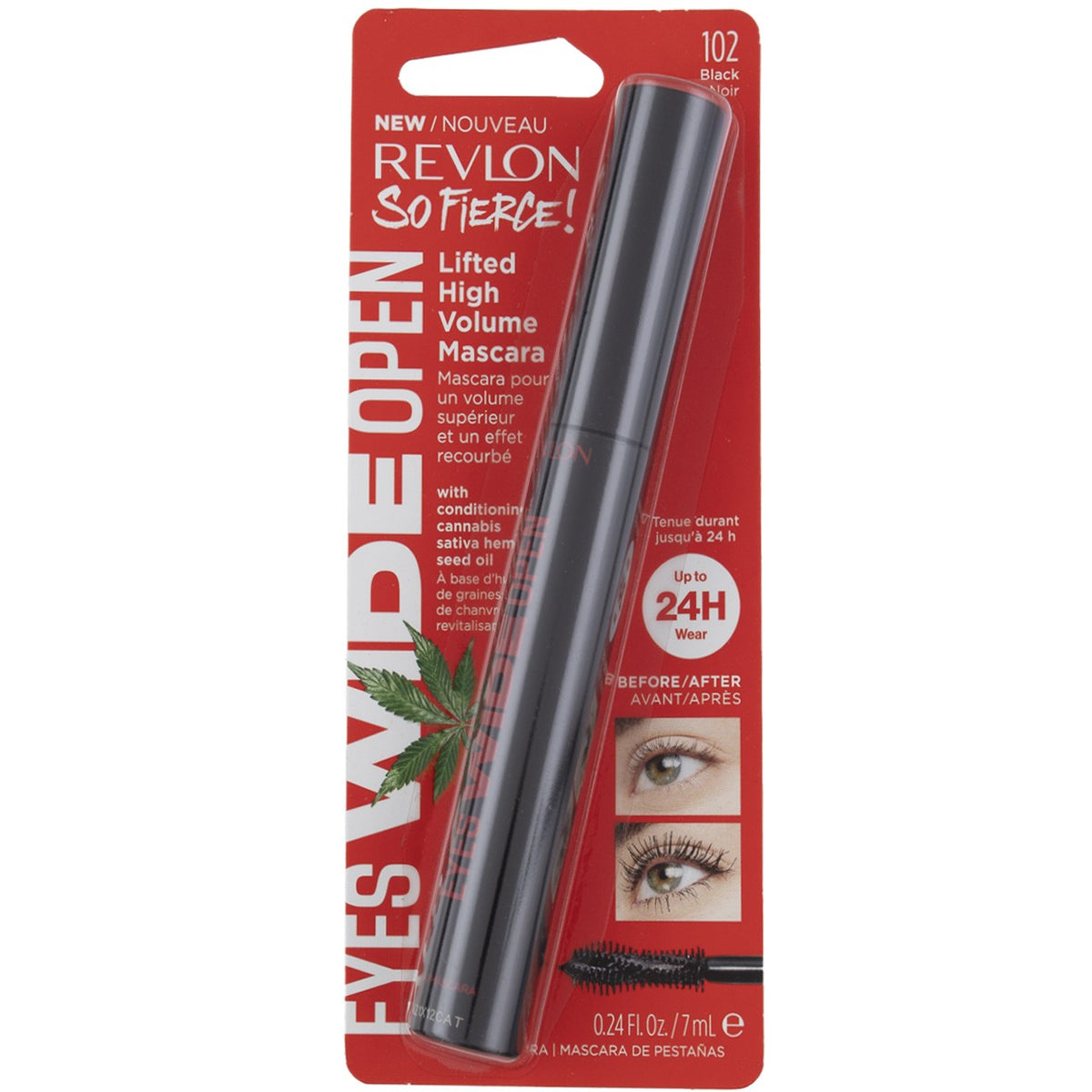 Revlon So Fierce Eyes Wide Open Mascara - 24Hr Lift & Volume, Black 102, 0.24 fl oz - 2 Pack
