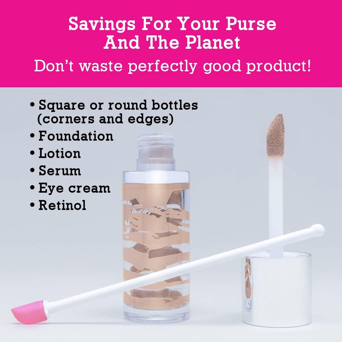 Mini Makeup Spatula - 6 Inch Scraper for Foundation, Lotion & Cosmetics