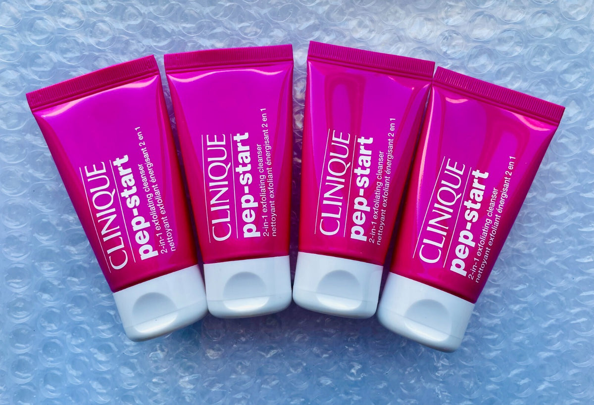 Clinique Pep-Start 2-in-1 Exfoliating Facial Cleanser Set - 4 x 1oz