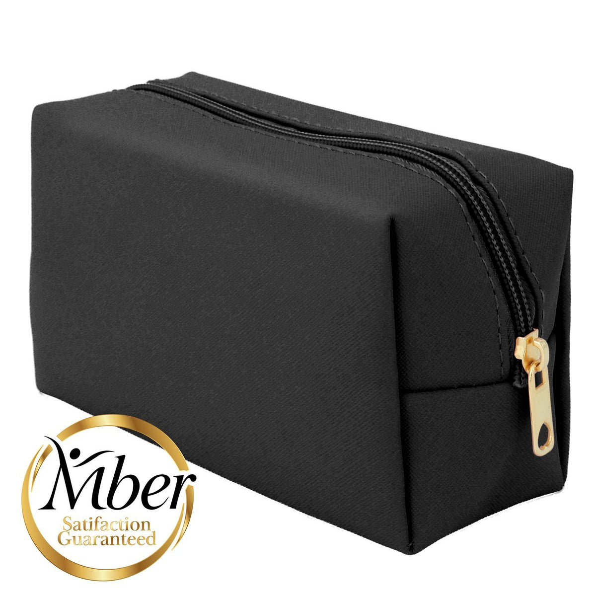 Water-Resistant Leather Makeup Bag Travel Cosmetic Pouch Small Toiletry Organizer
