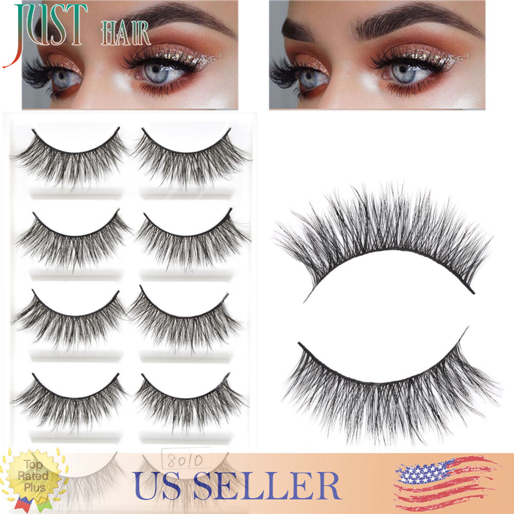 False Eyelashes 3D Mink Style Full Strip Lashes Natural Glam Reusable