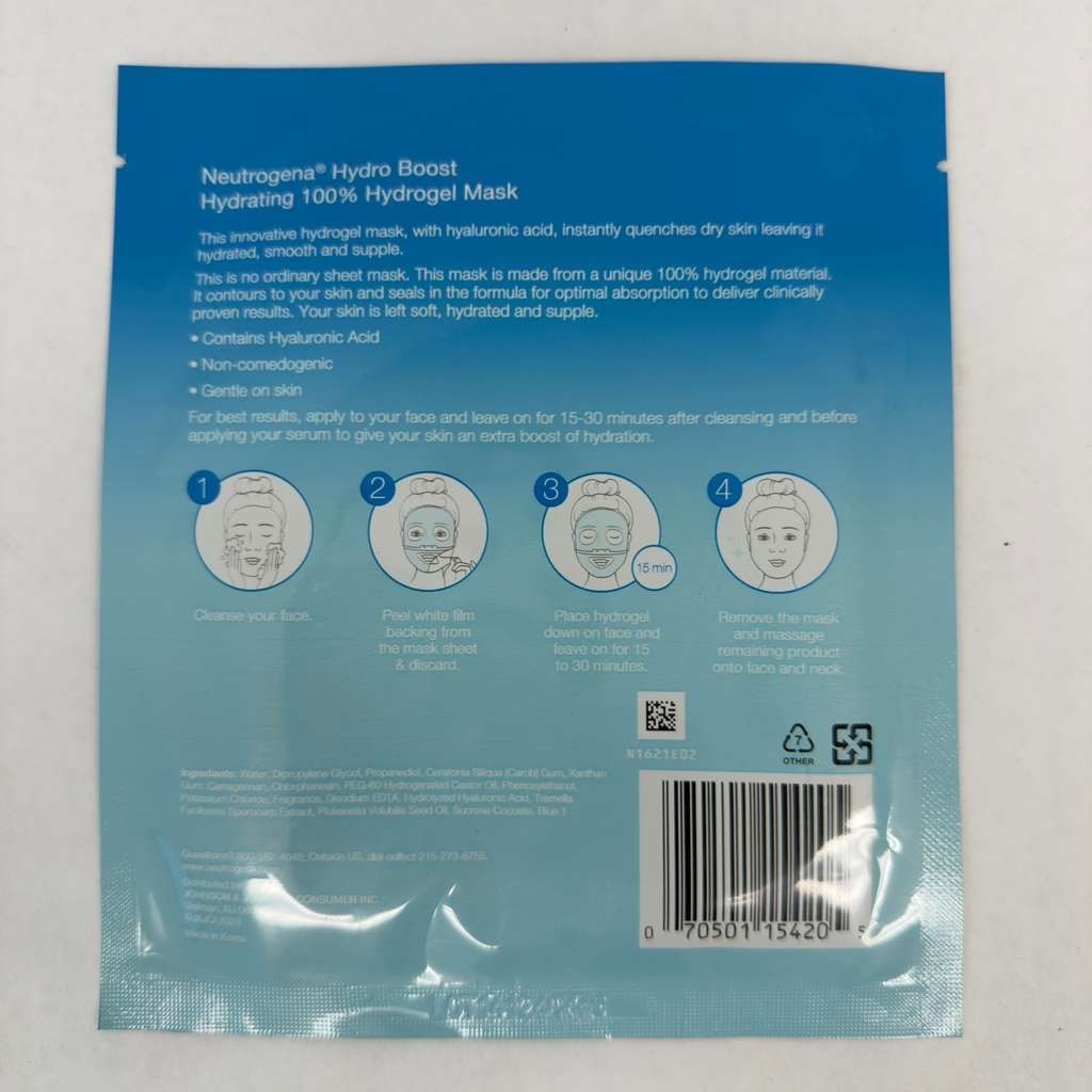 Hydro Boost Moisturizing Face Mask with Hyaluronic Acid 6 Pack