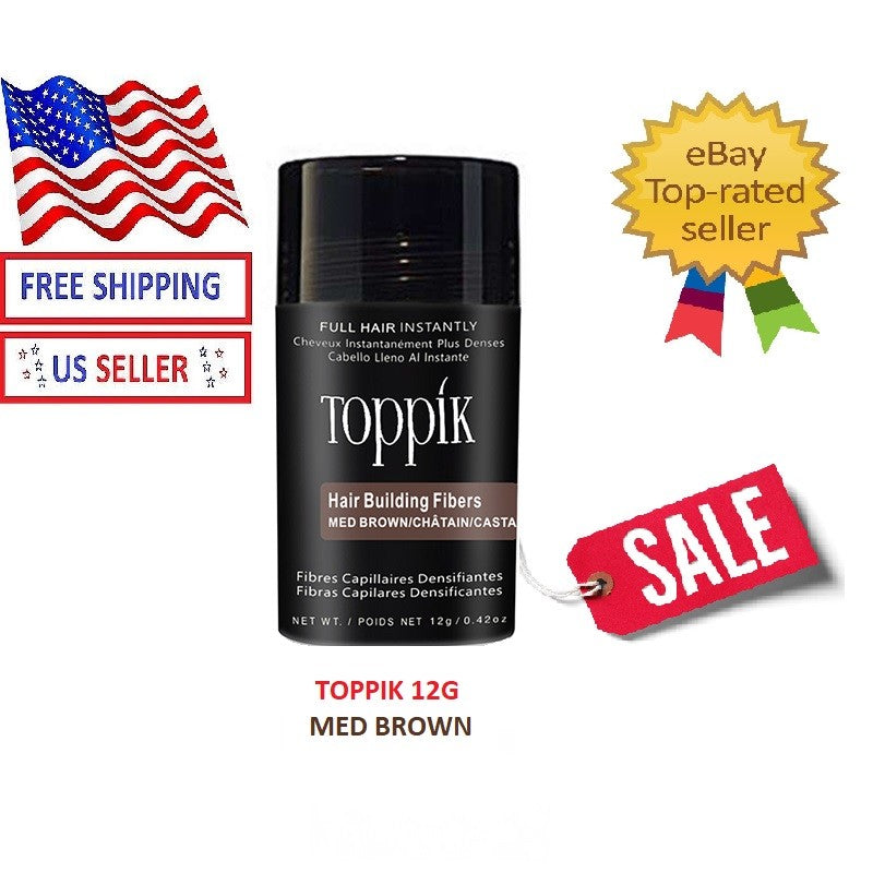 MEDIUM BROWN Hair Building Fibers USTAR FREE AND FAST SHIPPING