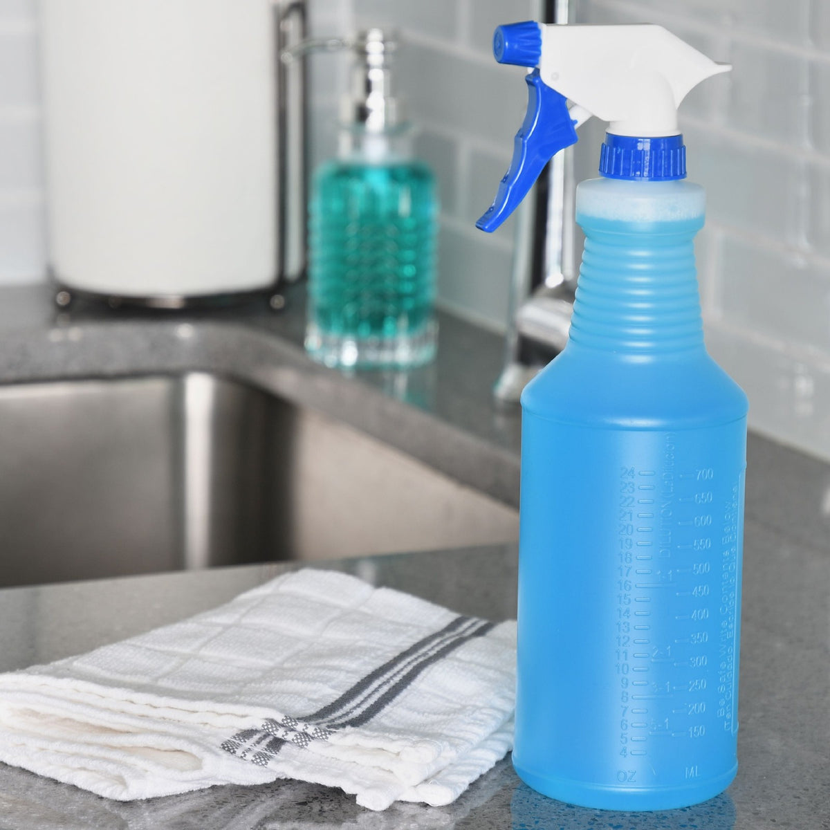 (6 Pack) 32 Oz All-Purpose Spray Bottle, Refillable Cleaning & Watering Bottles