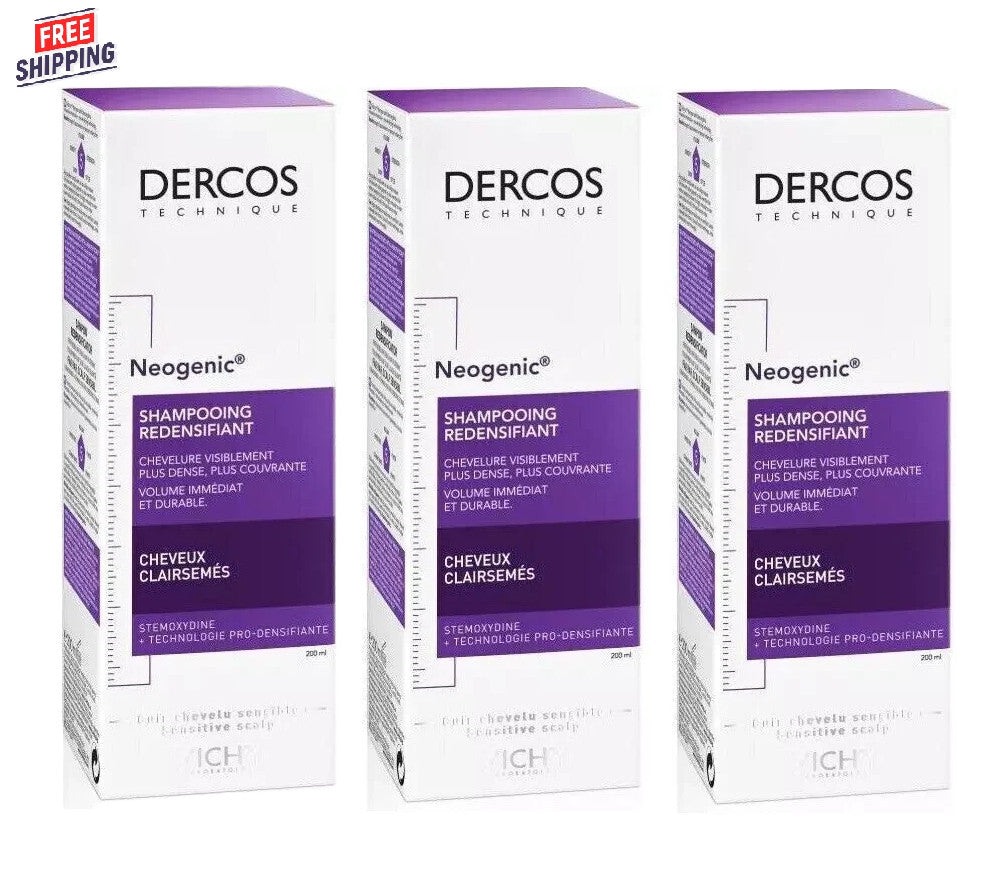 Vichy Dercos Neogenic Redensifying Shampoo 200ml - 3 Pack