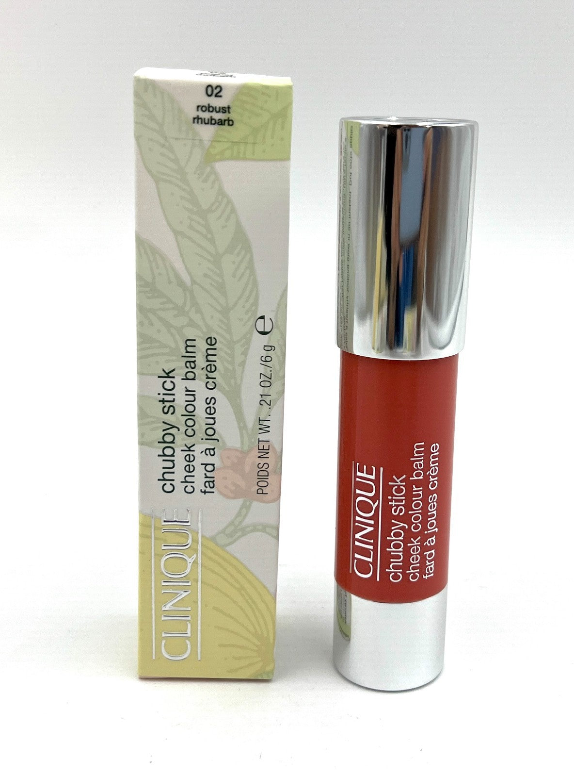 Clinique Cheek Color Balm 02 Robust Rhubarb Full Size - Natural Lip & Cheek Makeup