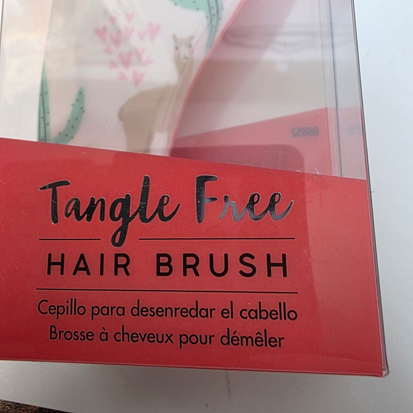 Tangle-Free Hair Brush with Cactus & Llama Print - Wet & Dry Detangler