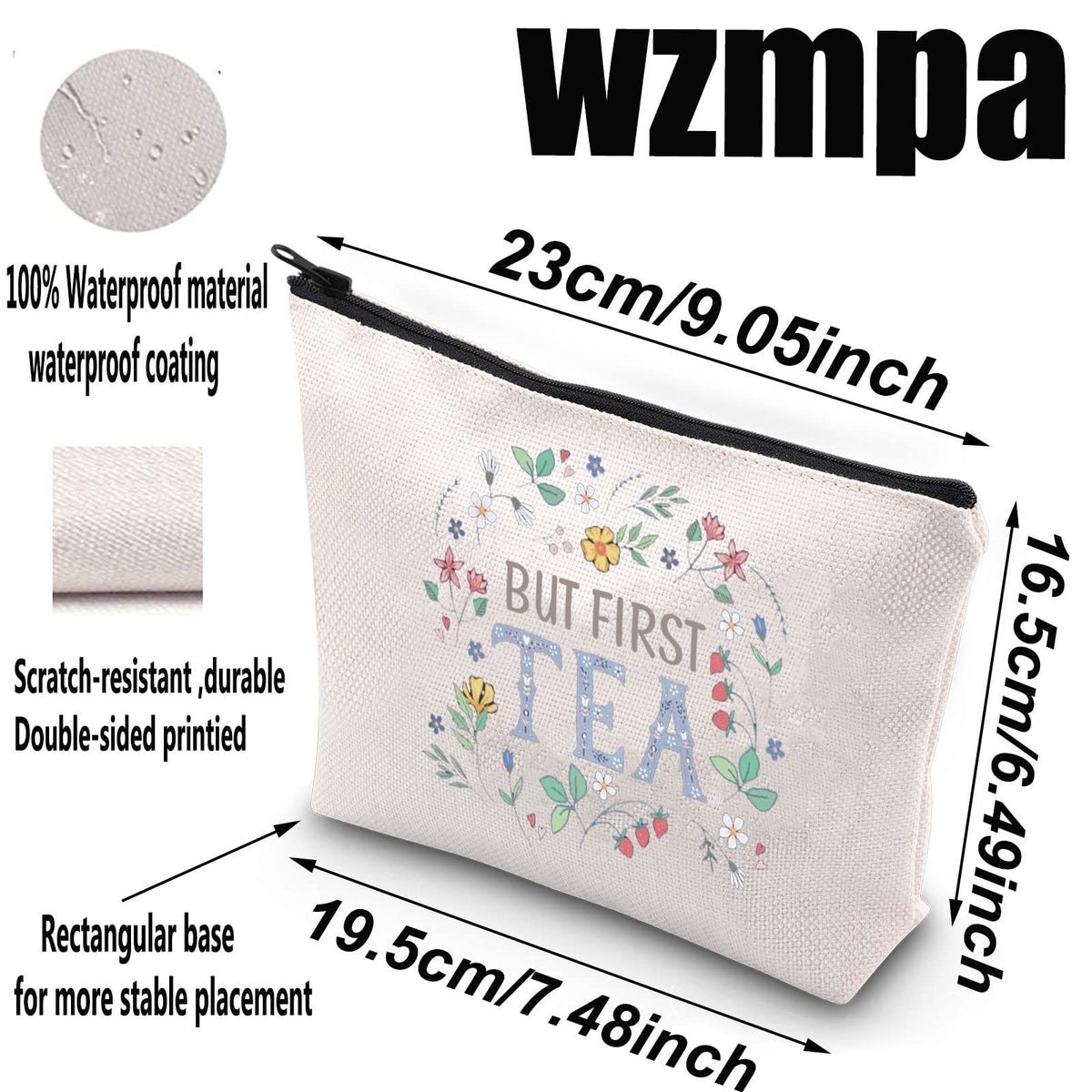 Makeup Organizer Bag with Zipper for Travel and Storage