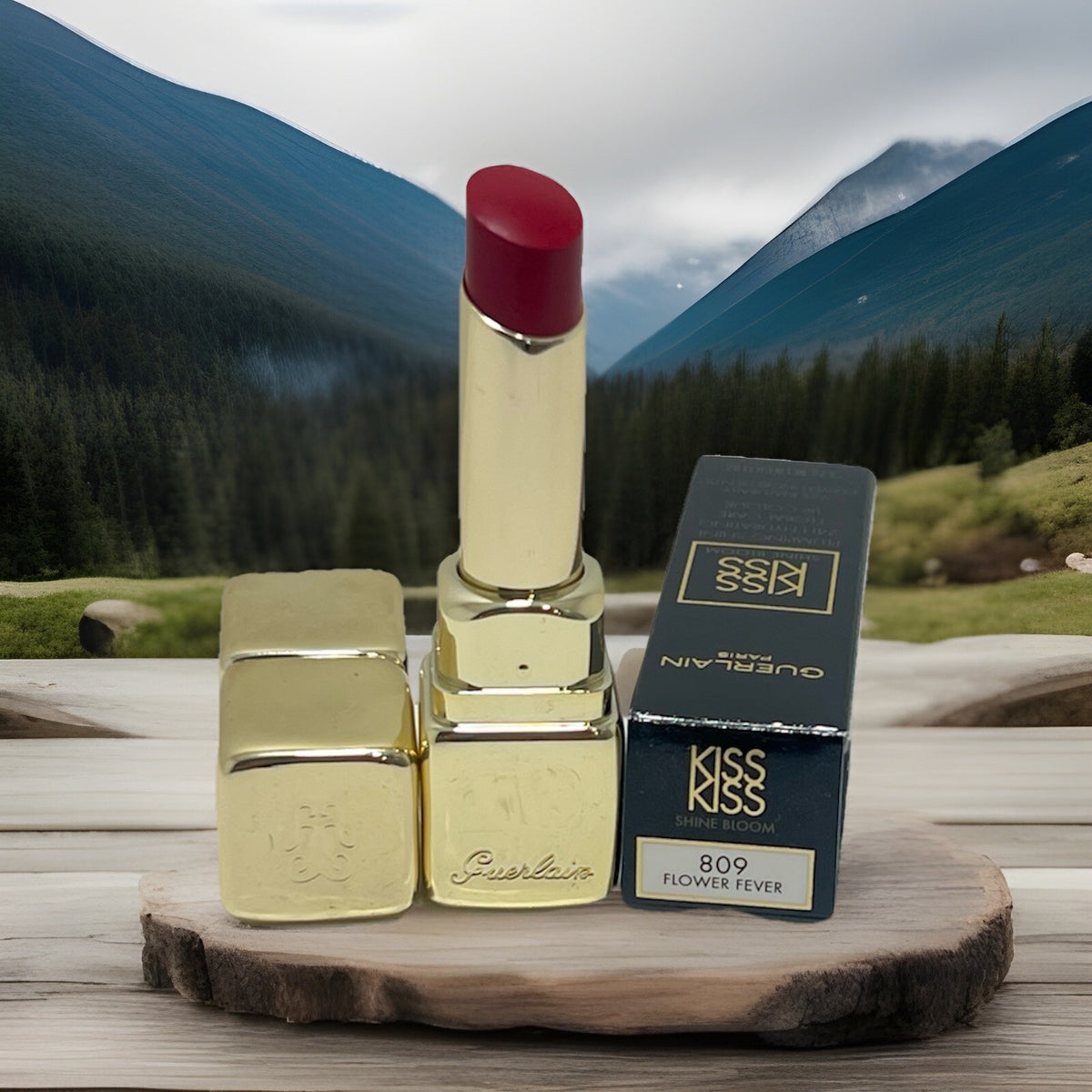 Guerlain KissKiss Shine Bloom Lip Colour 809 Flower Fever - New In Box
