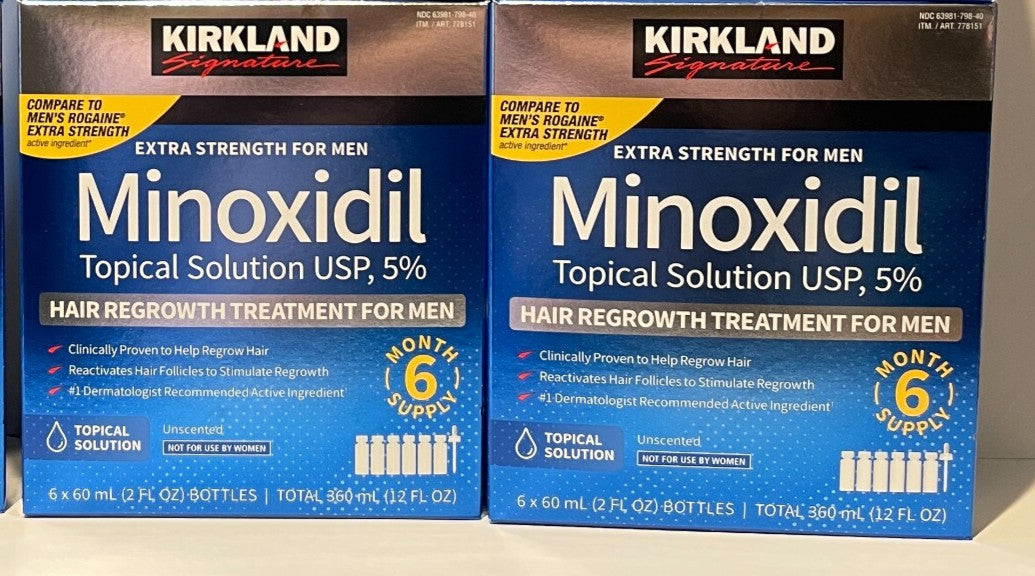 5% Minoxidil Solution for Men Hair Regrowth - 2 Boxes