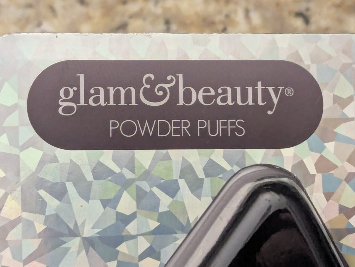 Glam & Beauty Powder Puffs 6 Pack Tear-Drop Design Black - Makeup Tools