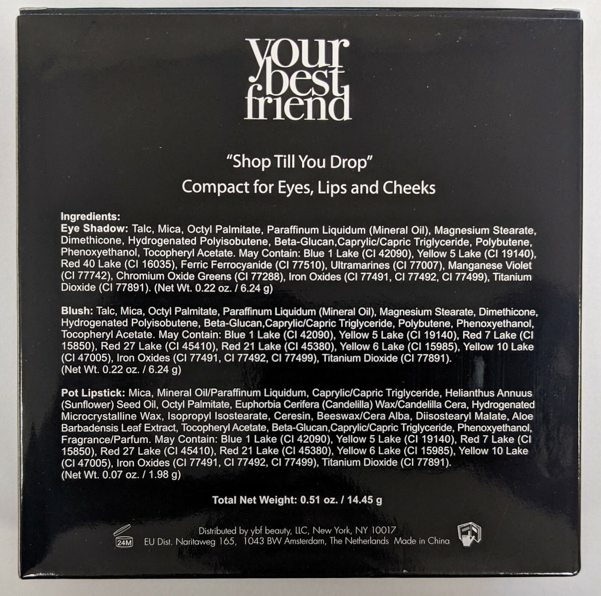 YBF Shop Till You Drop Compact for Eyes, Lips & Cheeks - 0.51 oz, Set of 2