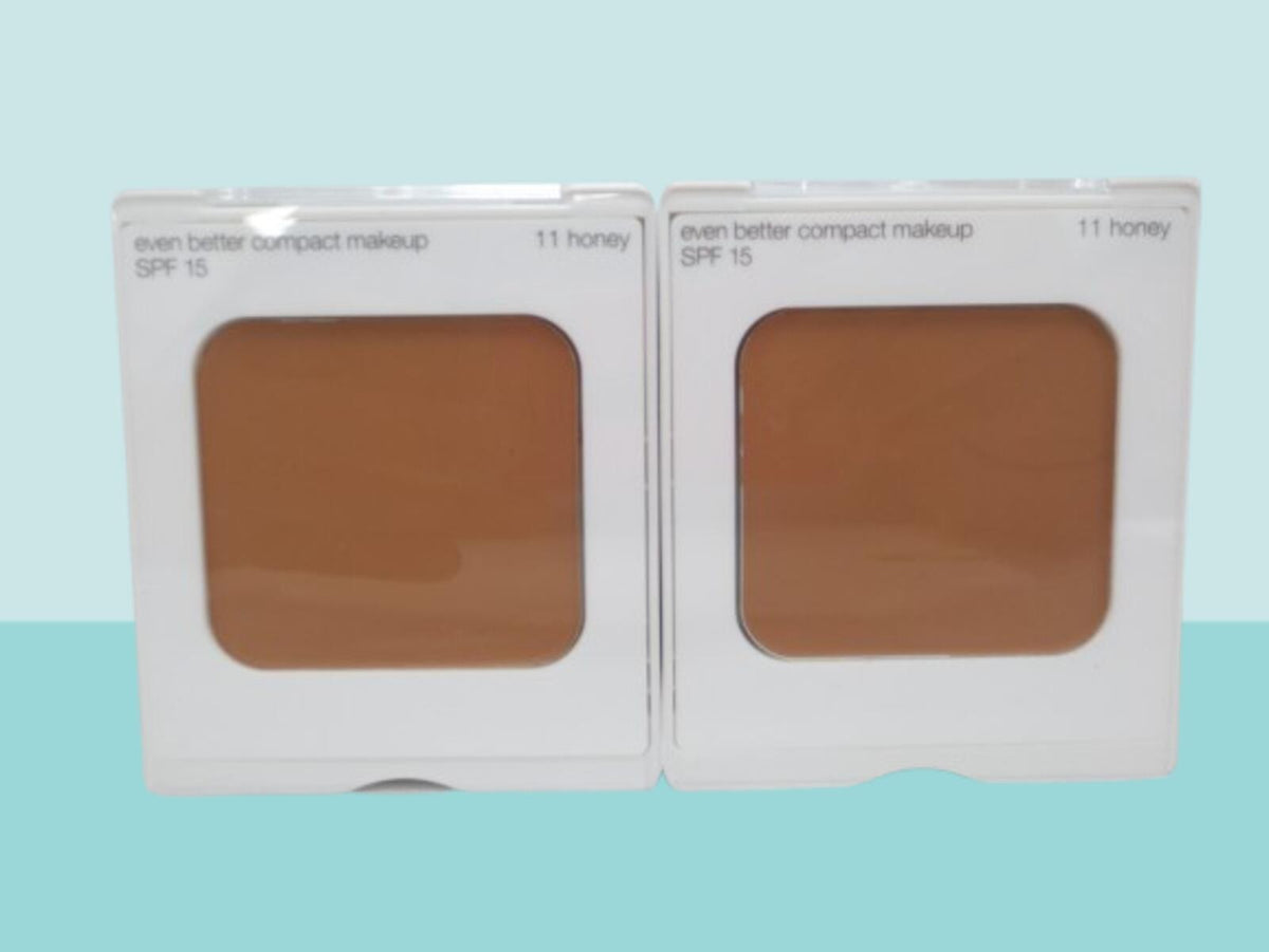 Compact Makeup SPF 15 Face Powder Honey - 2 Pack