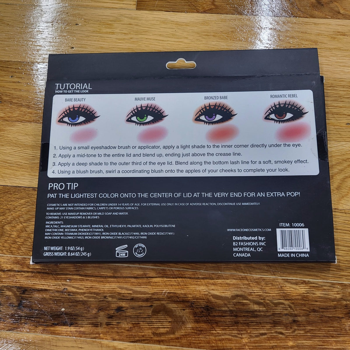 Face One 21 Eyeshadows and 5 Blush Palette Glamour Earth Tones