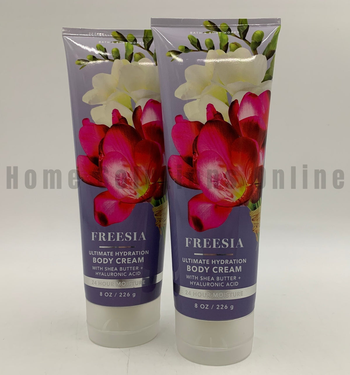 Bath & Body Works Freesia Ultimate Hydration Shea Butter Cream S/2 8