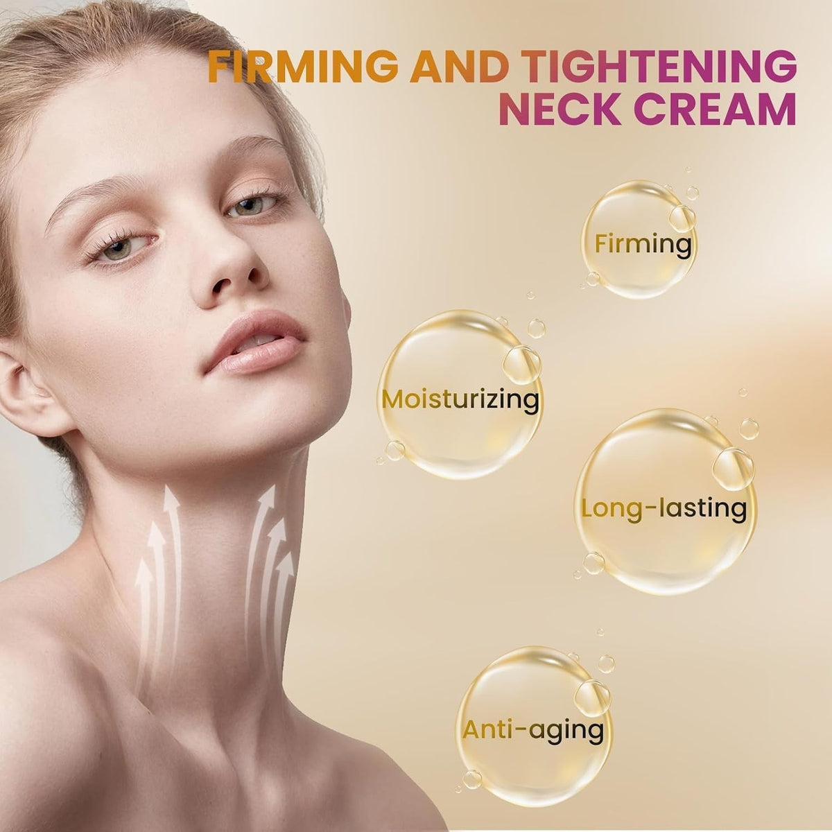 Firming Neck Cream with Roller for Wrinkles & Tightening - 4.2oz