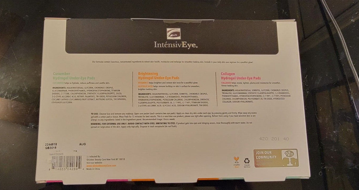 Hydrogel Under Eye Pads Brightening Cucumber Multi Pack 12 Pairs