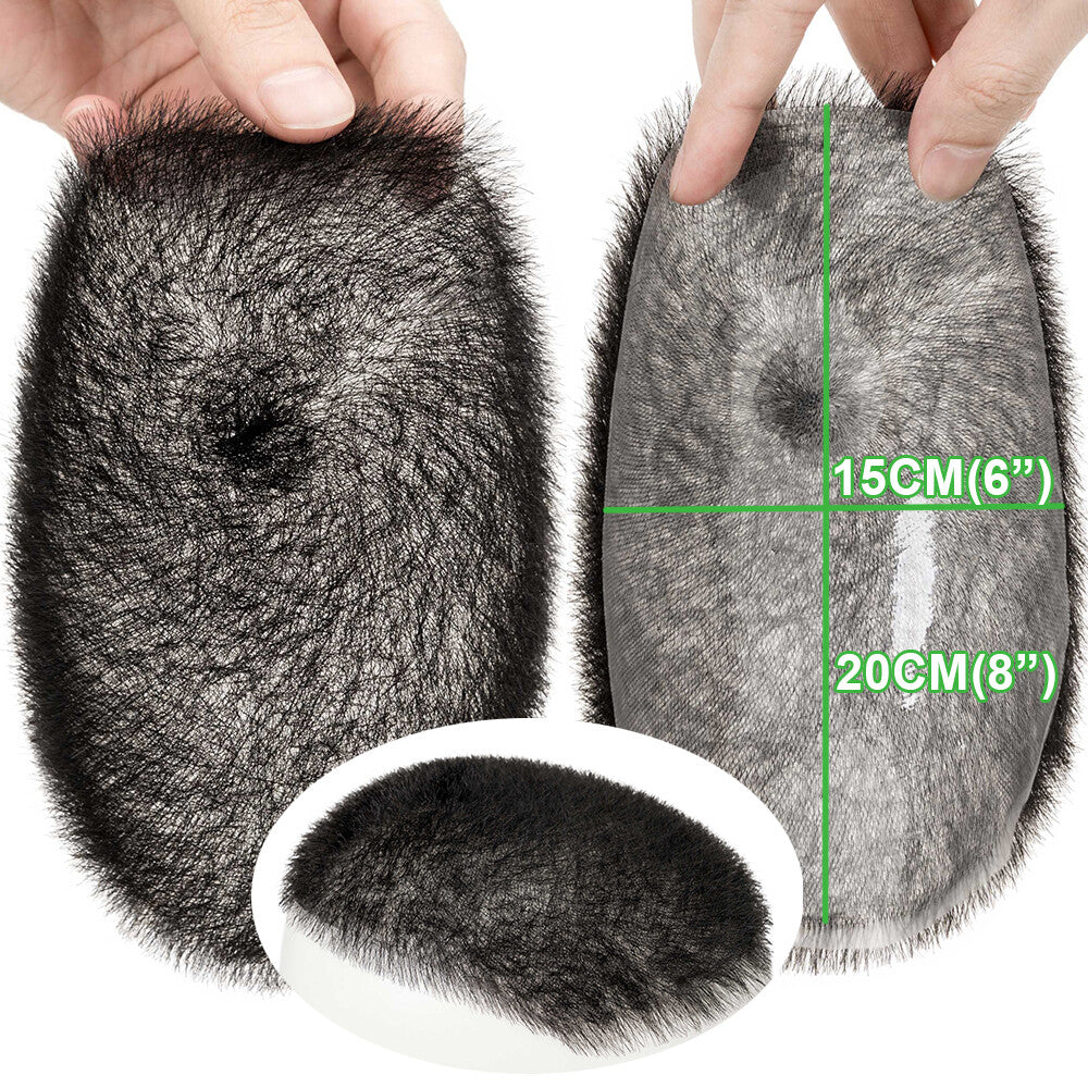 Men's Toupee Hairpiece Replacement System with Thin Skin PU Base, 13x18 cm / 15x20 cm