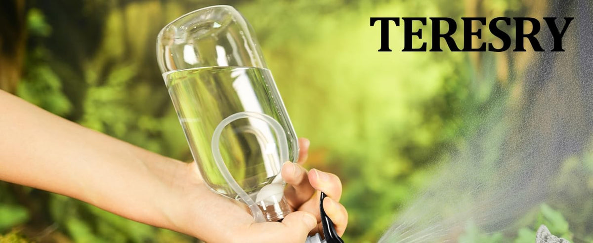 2 Pack 300ml Clear Spray Bottles with Adjustable Nozzles - 360° Inverted Spray
