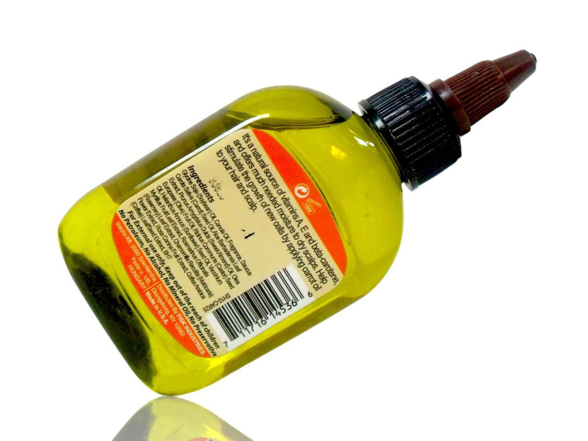 Hair Oil with Carrot Oil 99% Natural Blend - Premium Nourishing Treatment - 3 x 2.5 oz Bottles