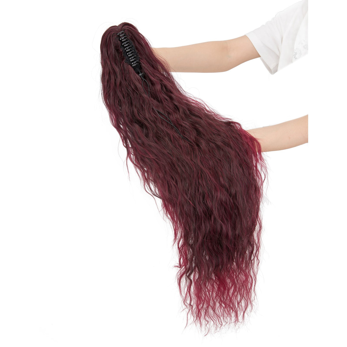 30 Inch Curly Wavy Claw Clip Ponytail Extensions - Natural Look, Easy Style