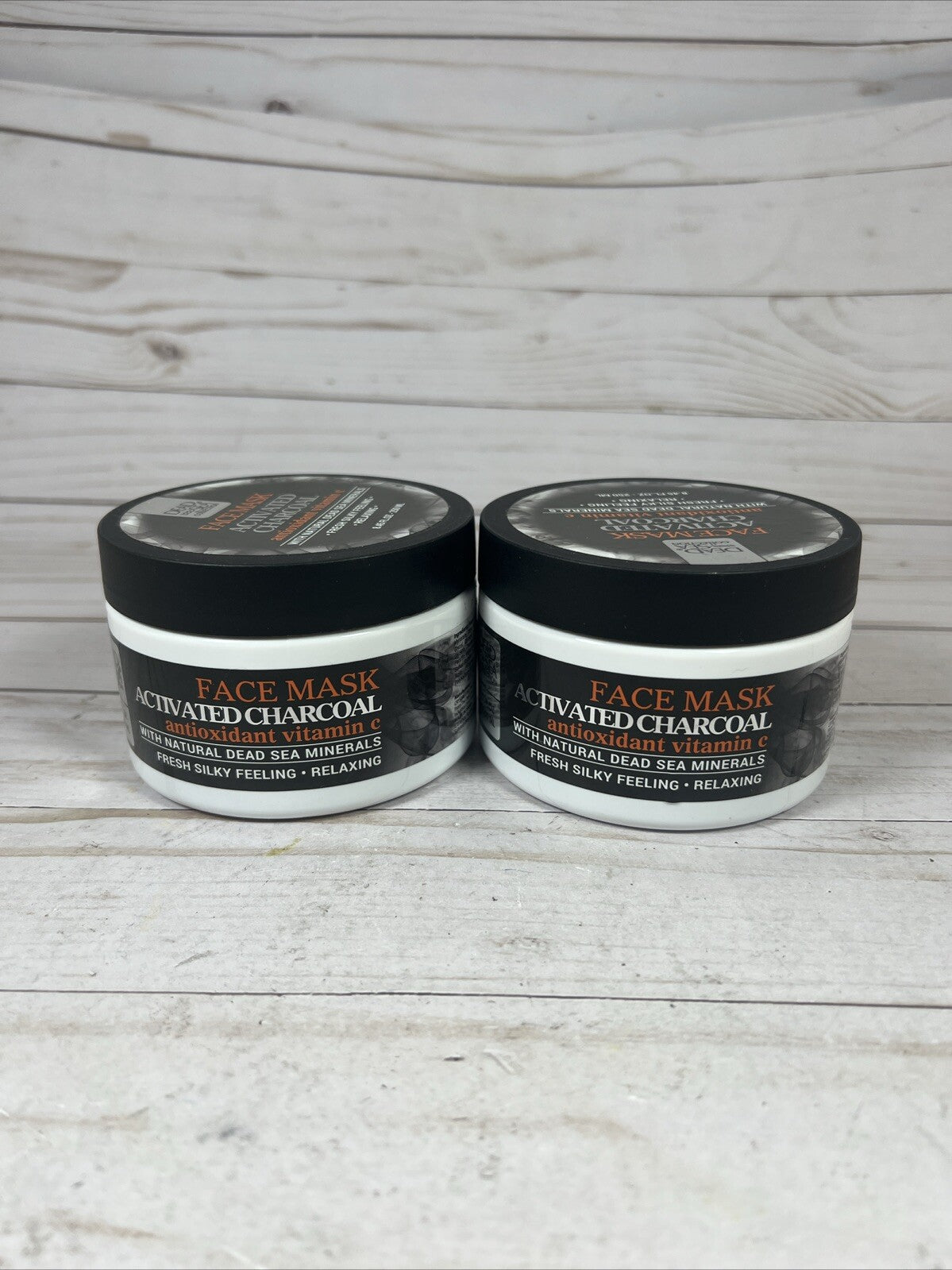 Activated Charcoal Face Mask with Vitamin C – 8.45oz, 2-Pack