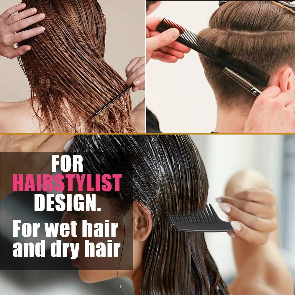 Anti-Static Heat-Resistant Hair Comb Set for All Hair Types - 4 Pack
