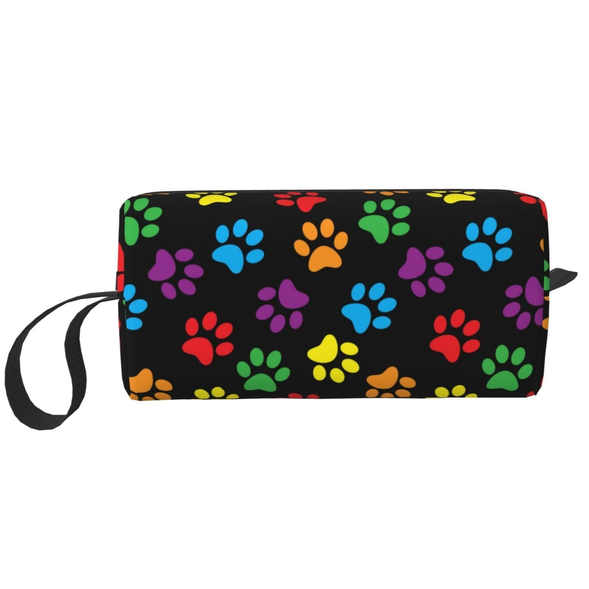 Bright Dog Paw Print Makeup Bag Organizer – Portable Travel Cosmetic Pouch