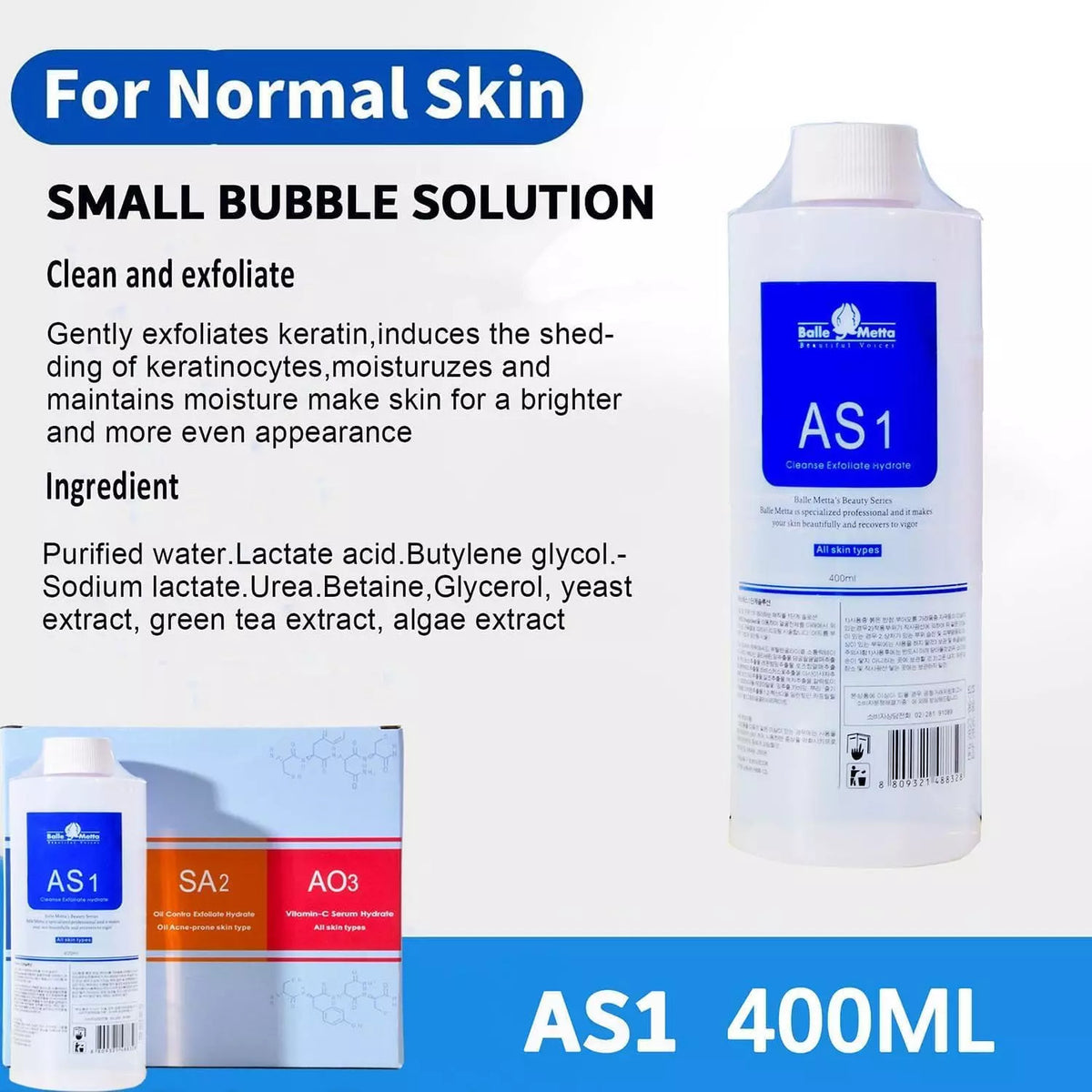 Hydro Peeling Solution for Dermabrasion Facial Machines - 3/6 pcs
