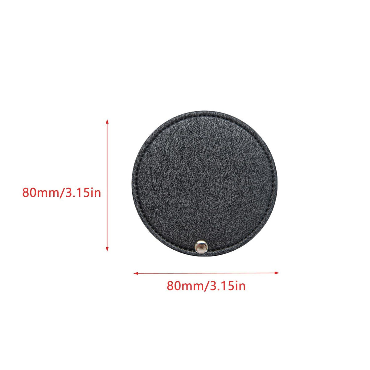 Mini Makeup Compact Mirrors Set with Leather Covers - Portable 2 Pack