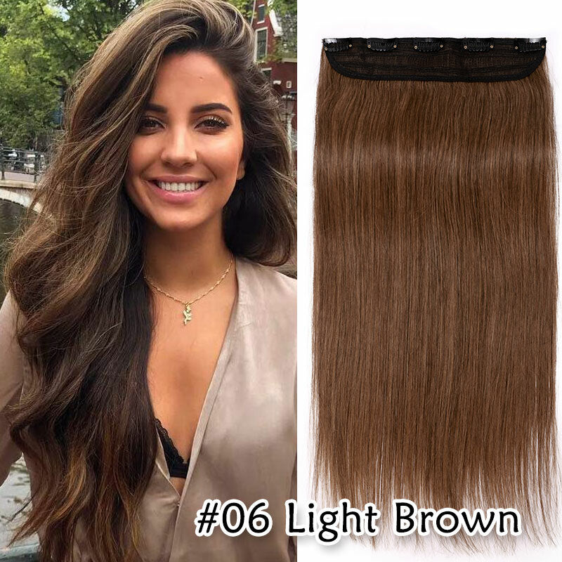 Remy Clip-In Human Hair Extensions Full Head Thick One Piece - Multiple Lengths & Colors