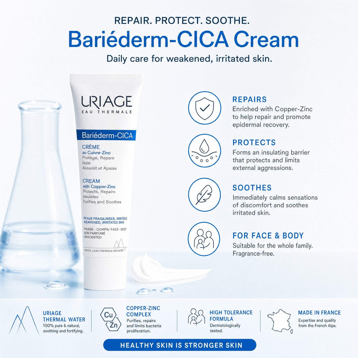 Uriage Bariederm-CICA Cream with Copper-Zinc 40ml
