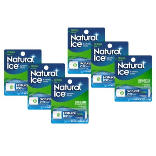 Medicated Lip Balm SPF 15 - Mentholatum Natural Ice, 72 Pack