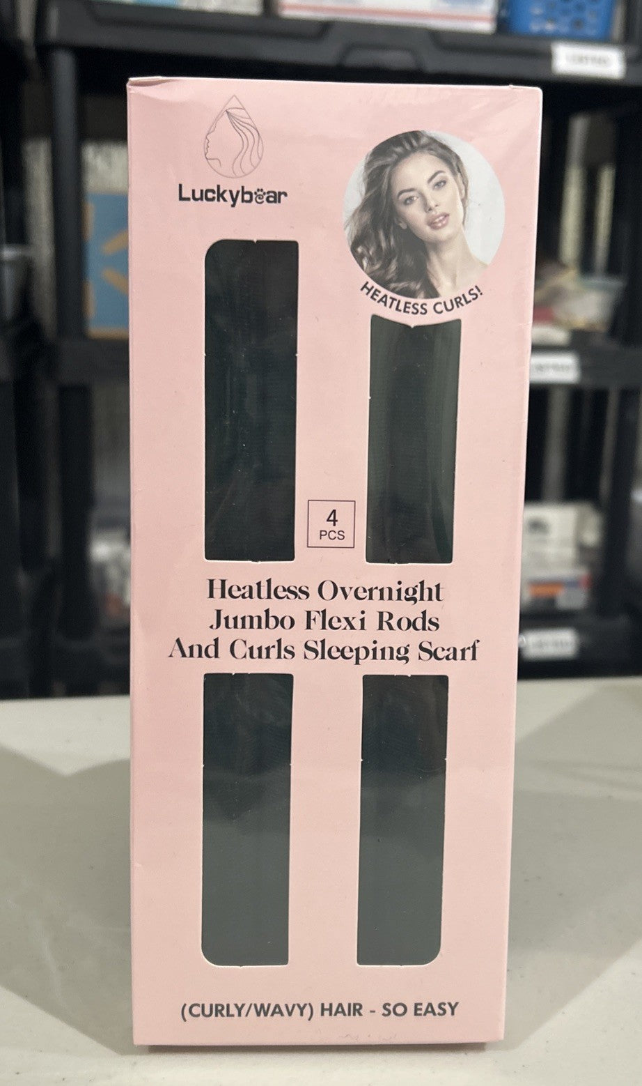 Heatless Overnight Jumbo Flexi Rods & Sleeping Scarf - 4 Pieces